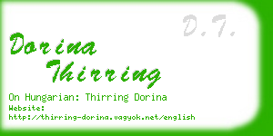 dorina thirring business card